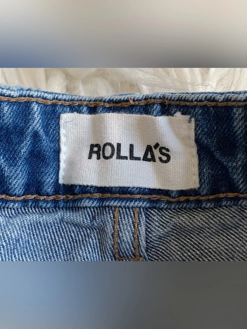 ROLLA'S Dusters High Rise Slim Jean Shorts Blue Size 24